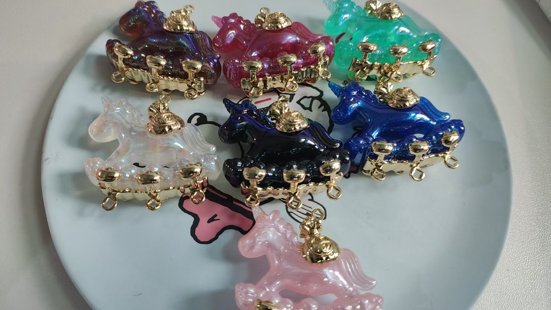 【海蒂加】冰美人-流星马贝-蓝冰萤 马上有钱手工DIY配件