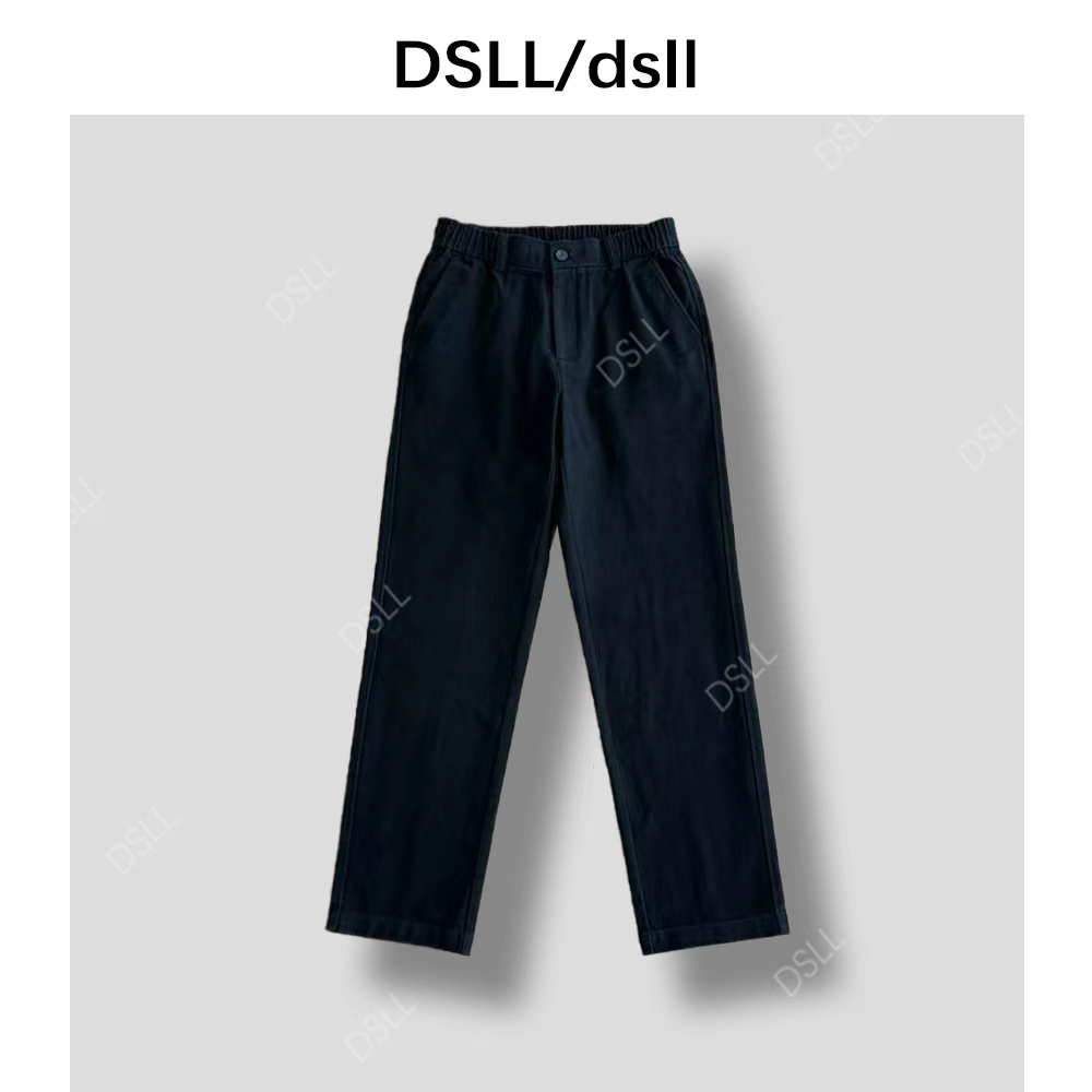 2025秋冬新款 男士斜纹100%棉质休闲百搭纯色直筒裤D25964