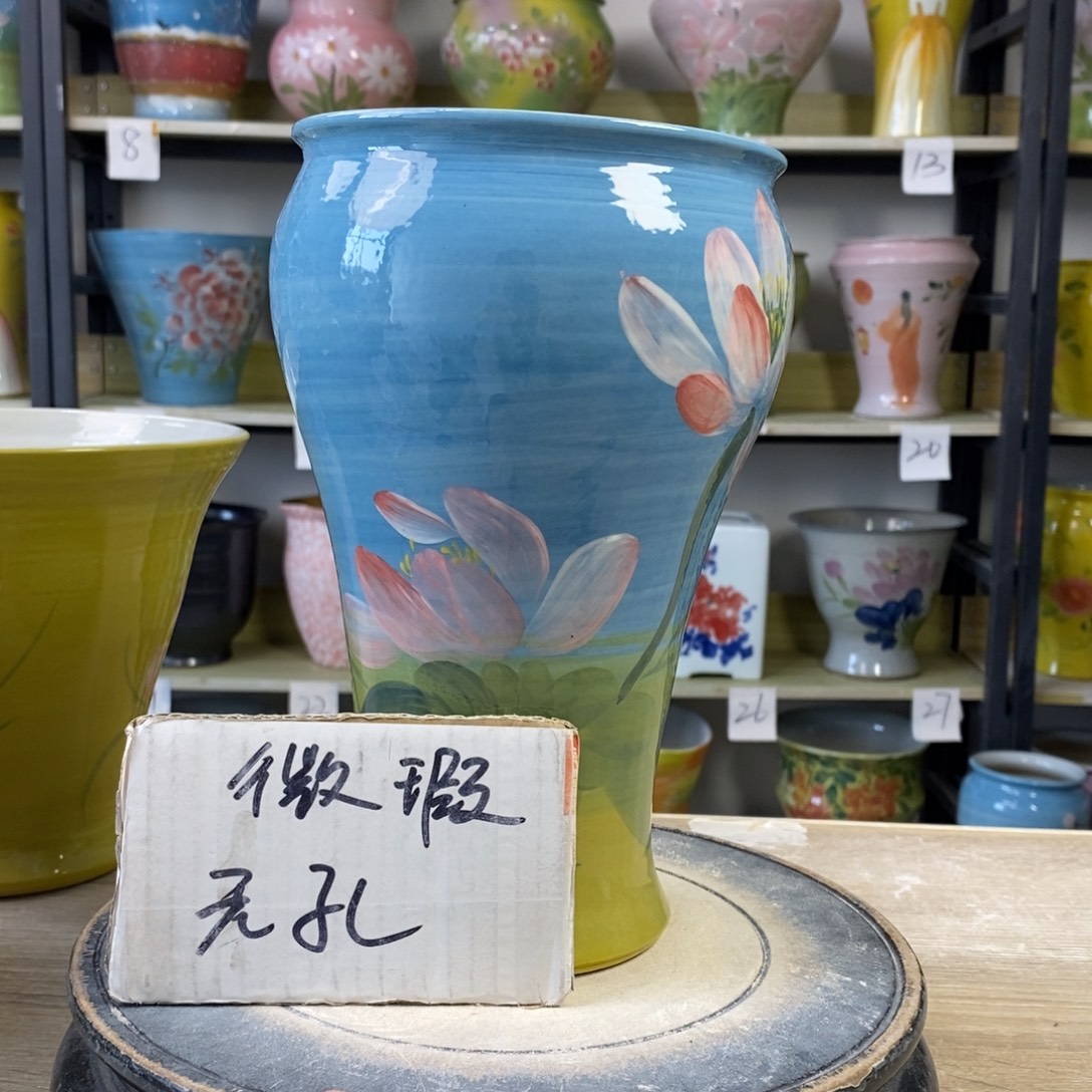 景德镇手工手绘陶瓷花盆