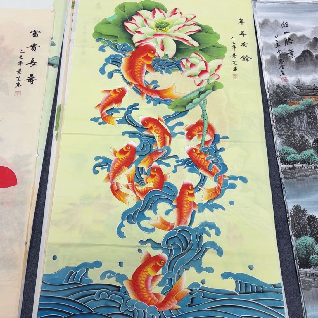 国画140×70工笔手绘画画画