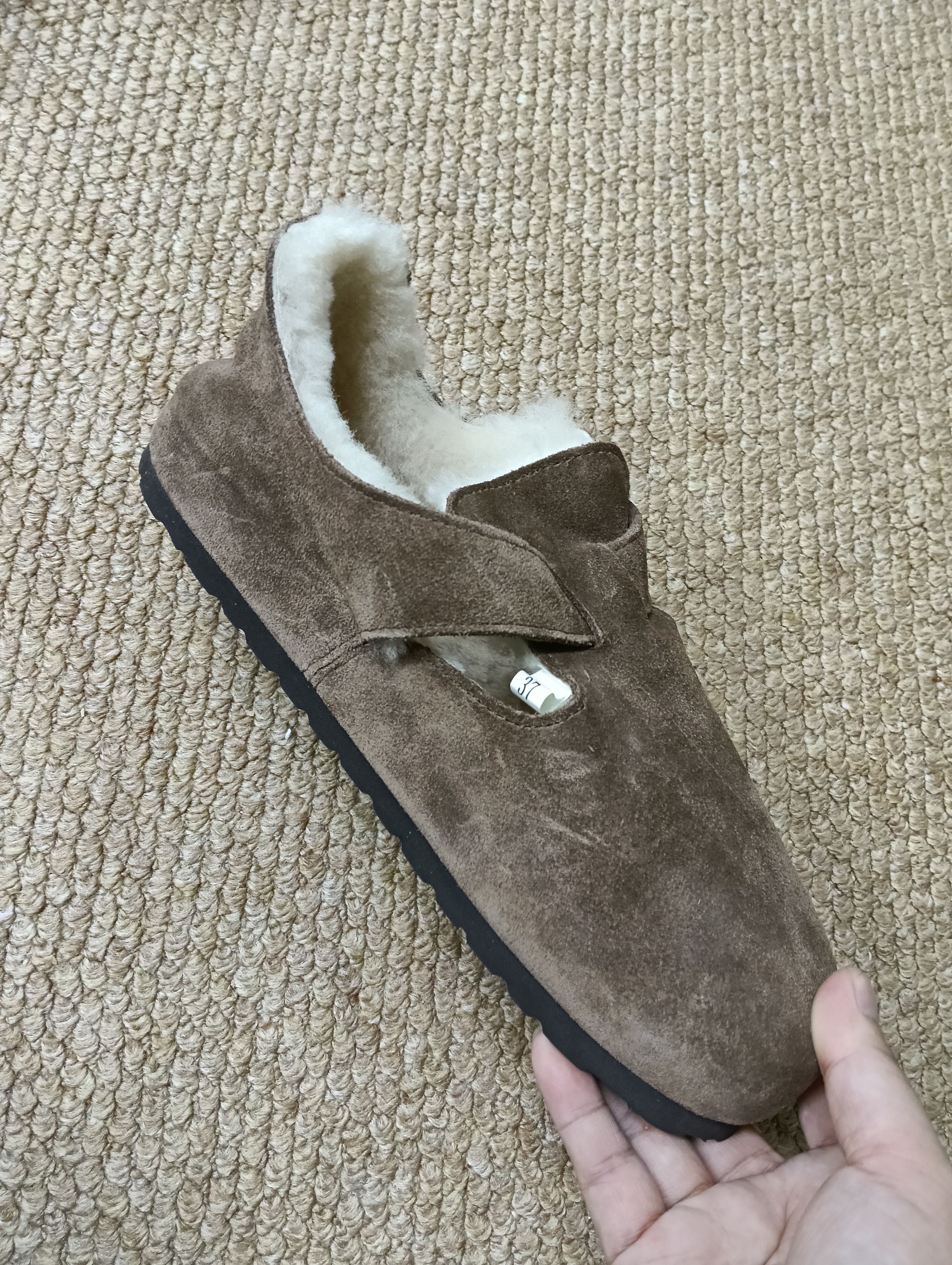 日常休闲风学院风雪地靴平底棉鞋朋克风纯色冬季