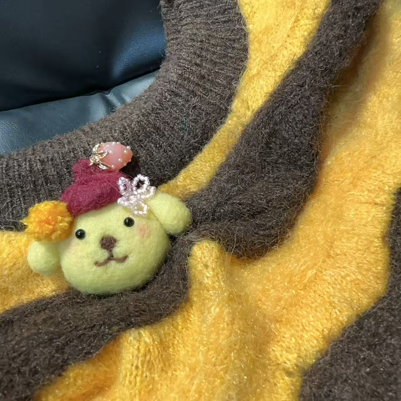 非金属树脂胸针 东大门毛毡胸针X9015