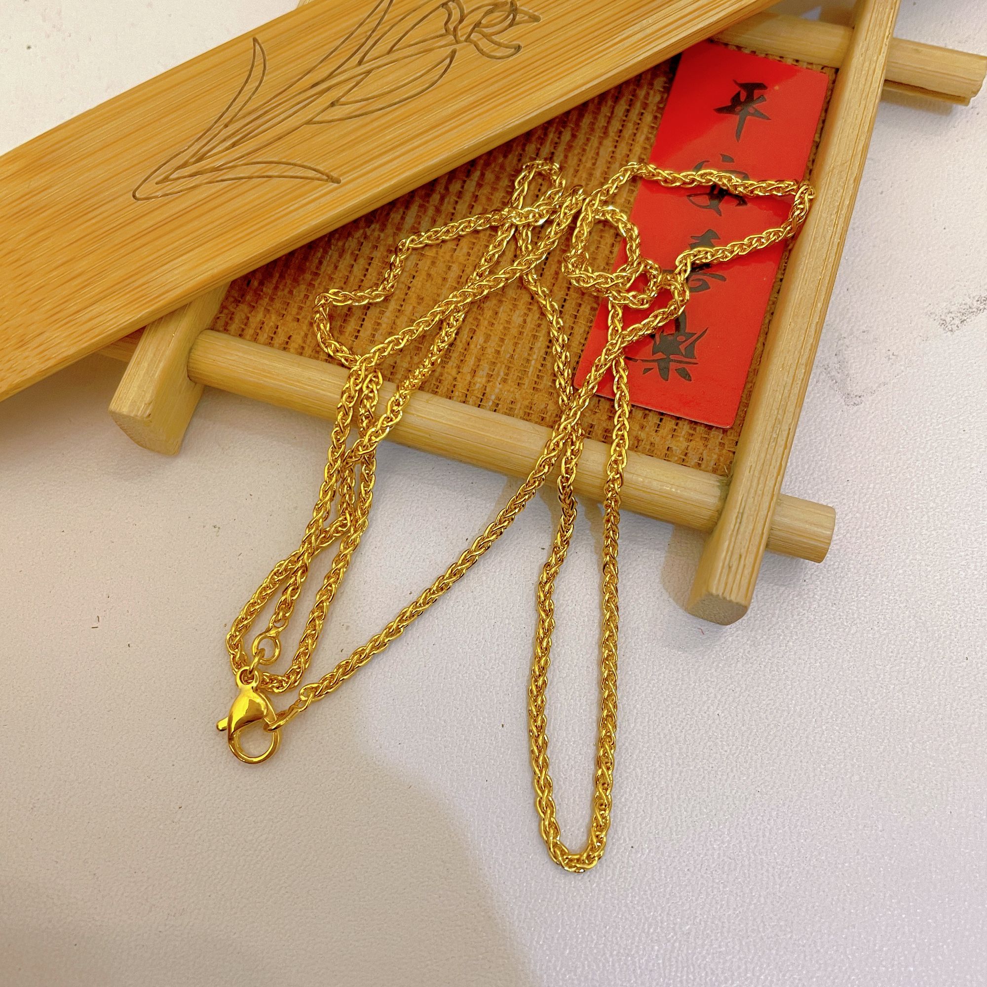 合金项链 肖邦项链百搭时尚经典金色不掉色