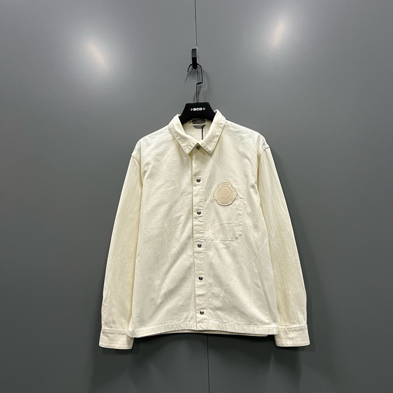 99新 DIOR/迪奥 c214米色徽标logo长袖夹克 48码