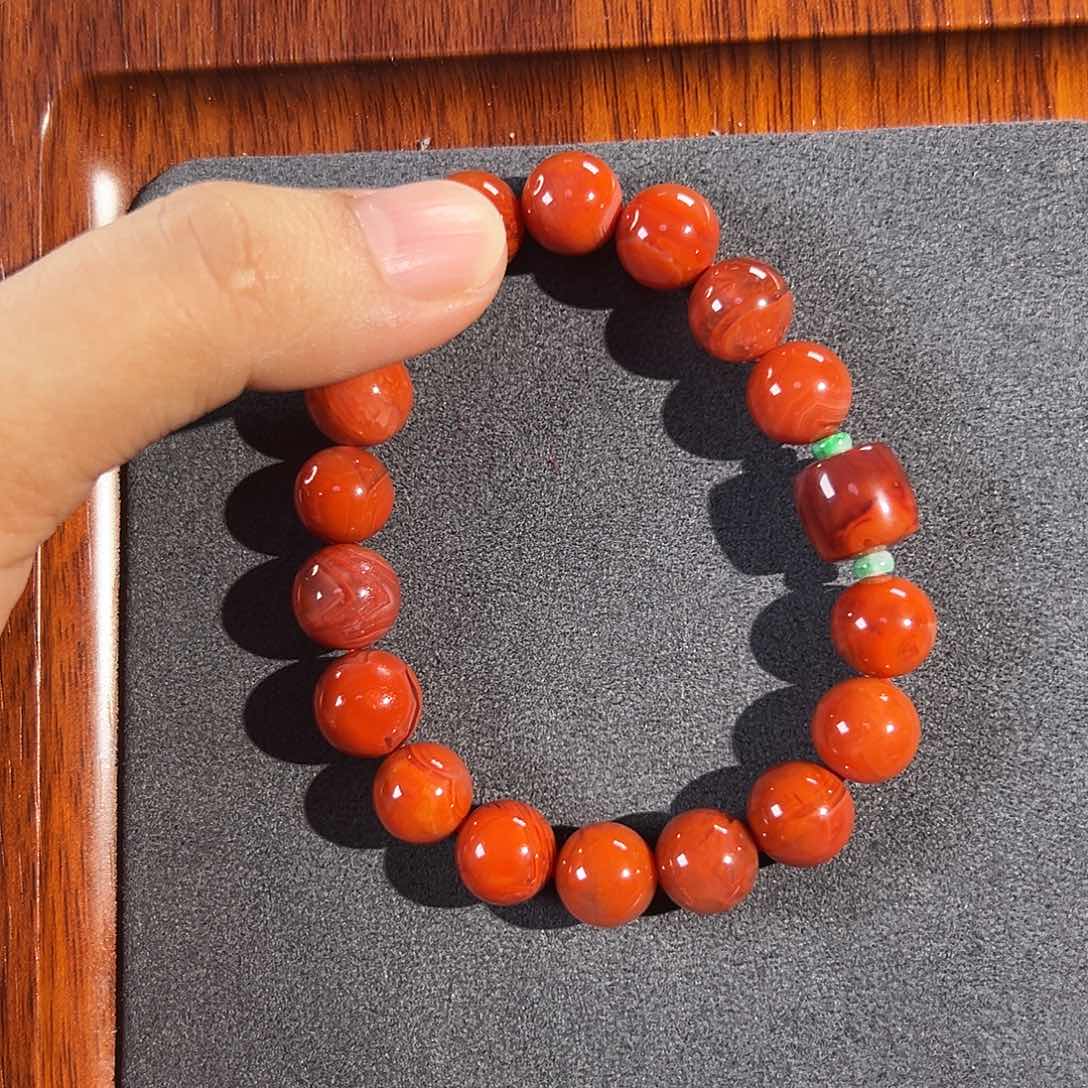 南红玛瑙手链未镶嵌