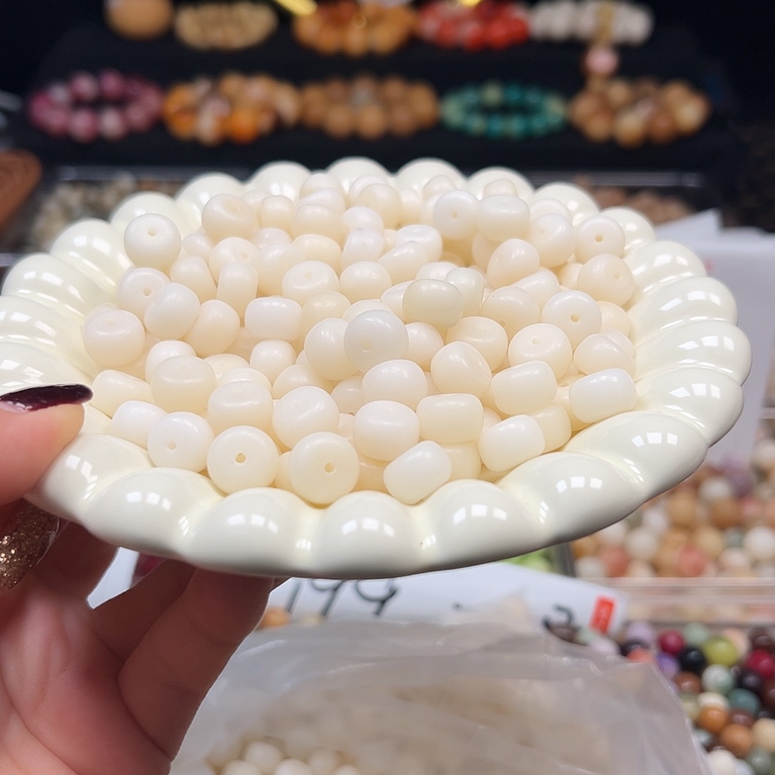 手串菩提根/象牙果卡11白玉药片150颗