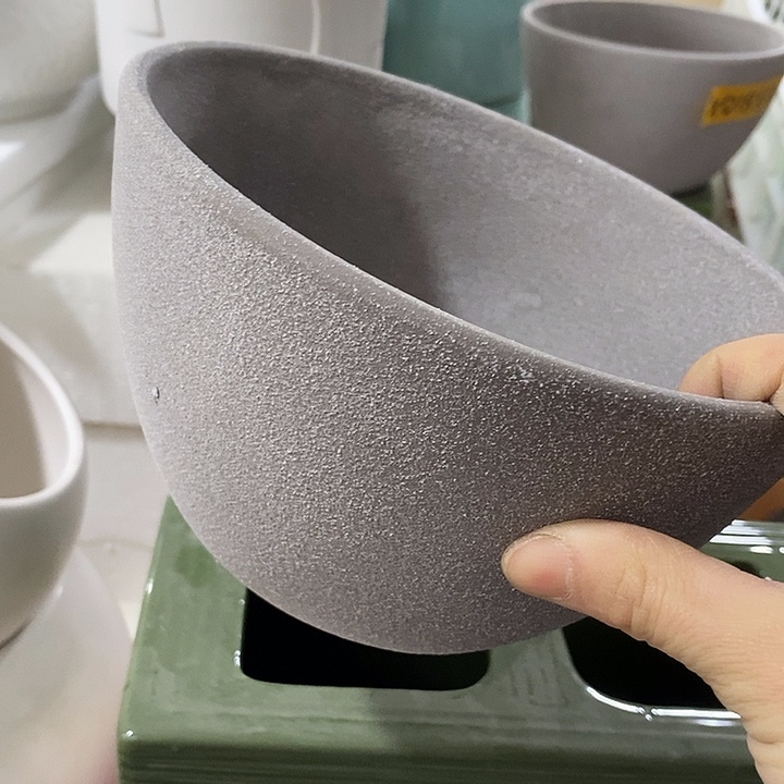 陶盆有孔 瑕疵针孔漏釉介意勿拍外口 18外高10