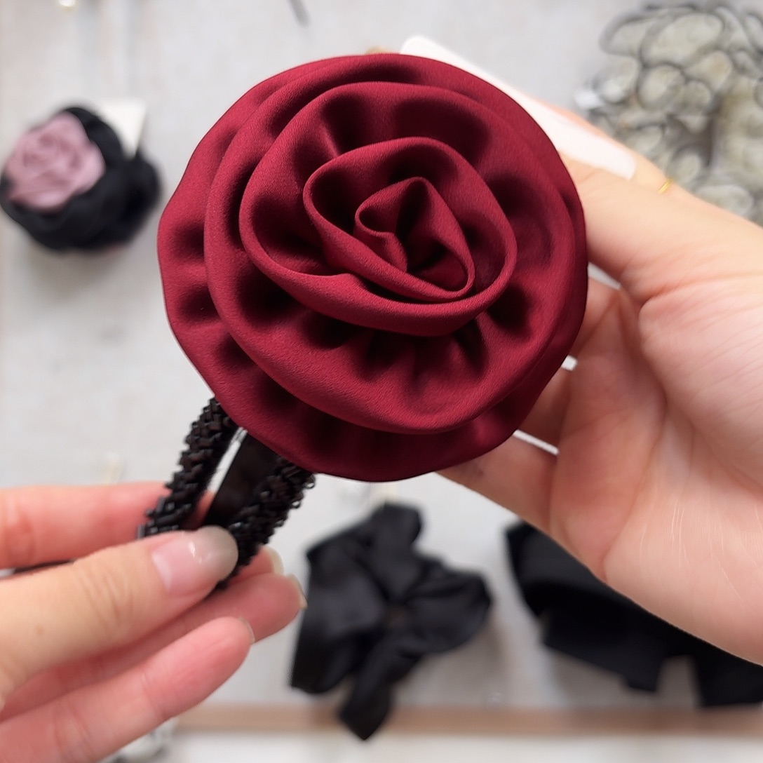 锆石纯铜合金红色玫瑰鸭夹