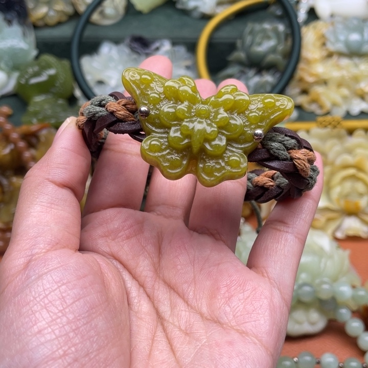 蛇纹石玉手牌合金