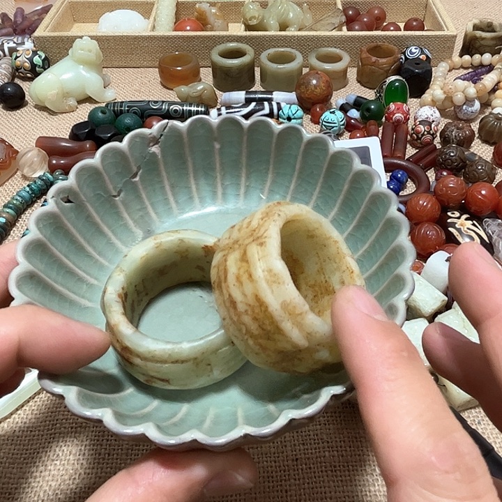 摆件中**化瓷器老物件摆件