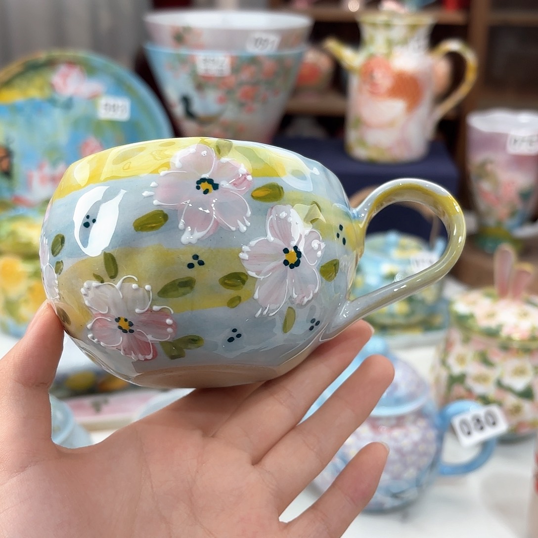 景德镇手绘高温釉下彩陶瓷茶具
