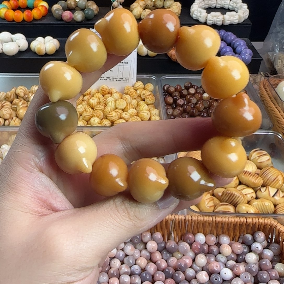 手串菩提根/象牙果瑕疵卡20干磨猫头一条