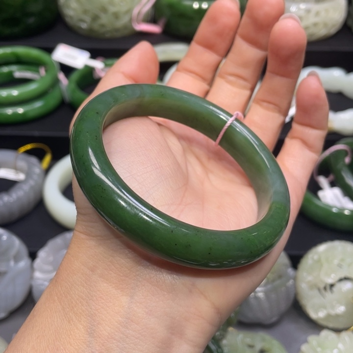 和田玉手镯58圈口 编号54未镶嵌