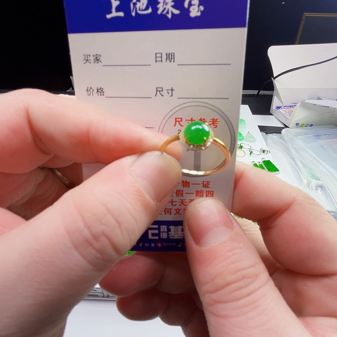 颈饰18K金镶嵌翡翠翡翠