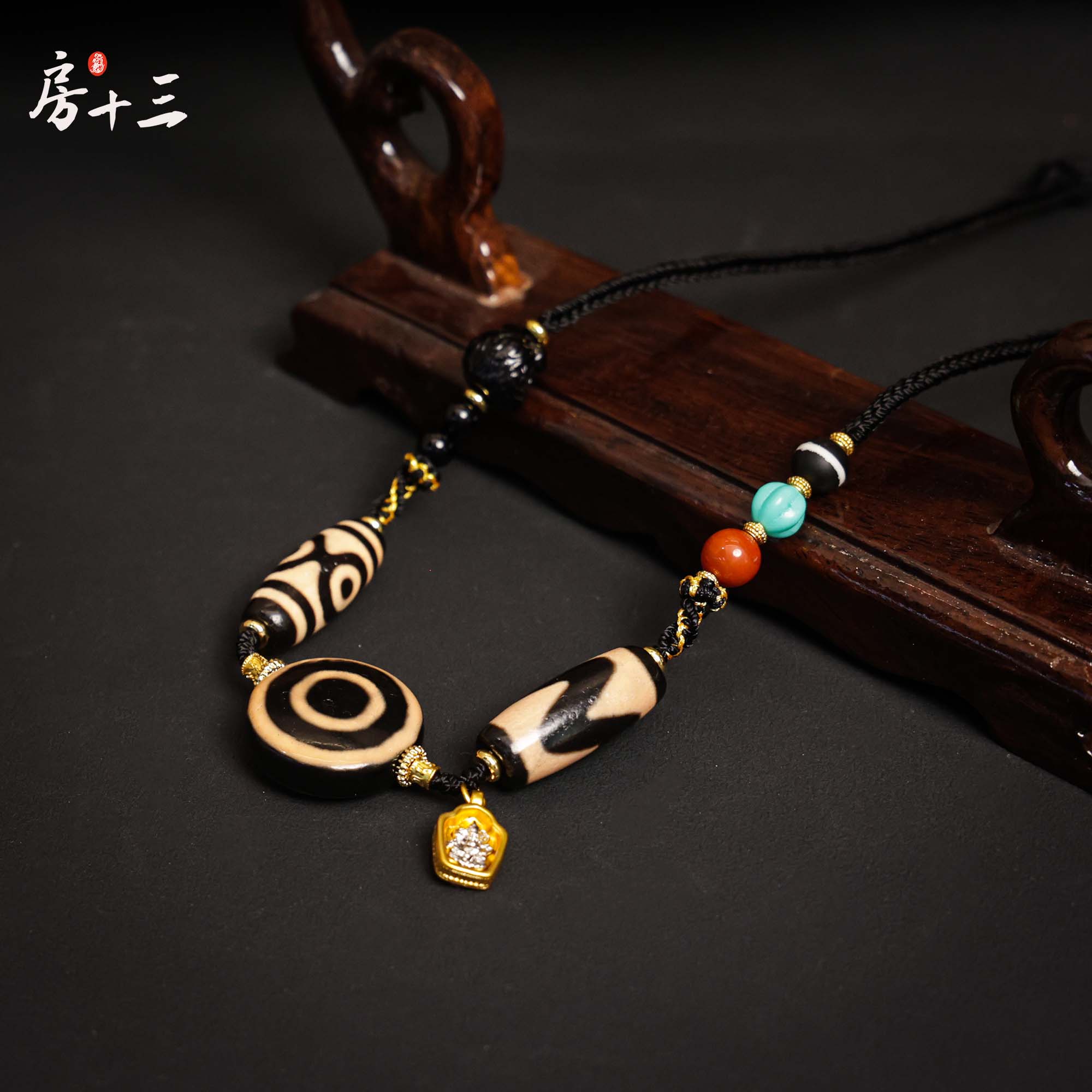 【房十三】福利·满砂板珠玛瑙锁骨链