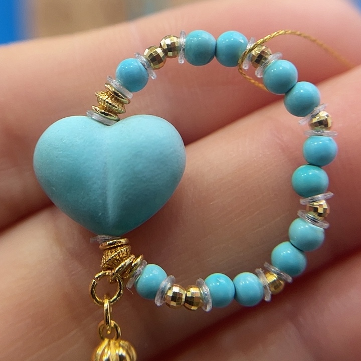 绿松石18K金镶嵌珠宝奇石