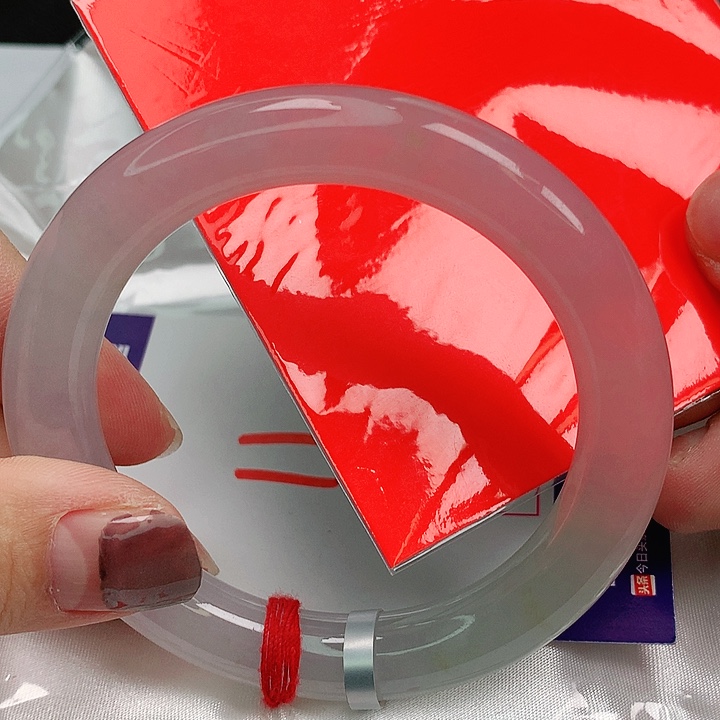 翡翠手镯未镶嵌54.7圈缅甸天然翡翠A货