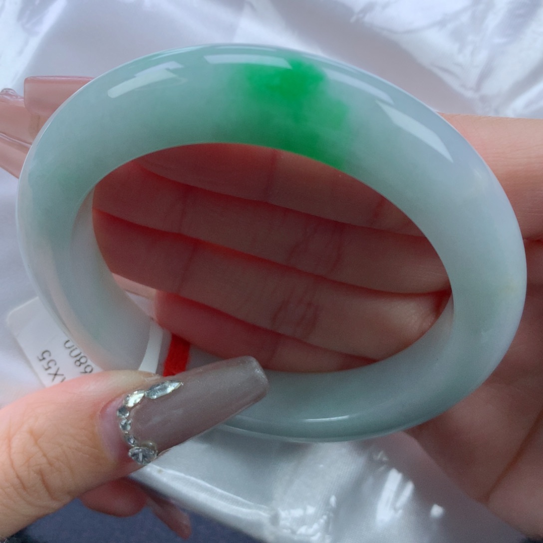 翡翠手镯未镶嵌55.6正圈