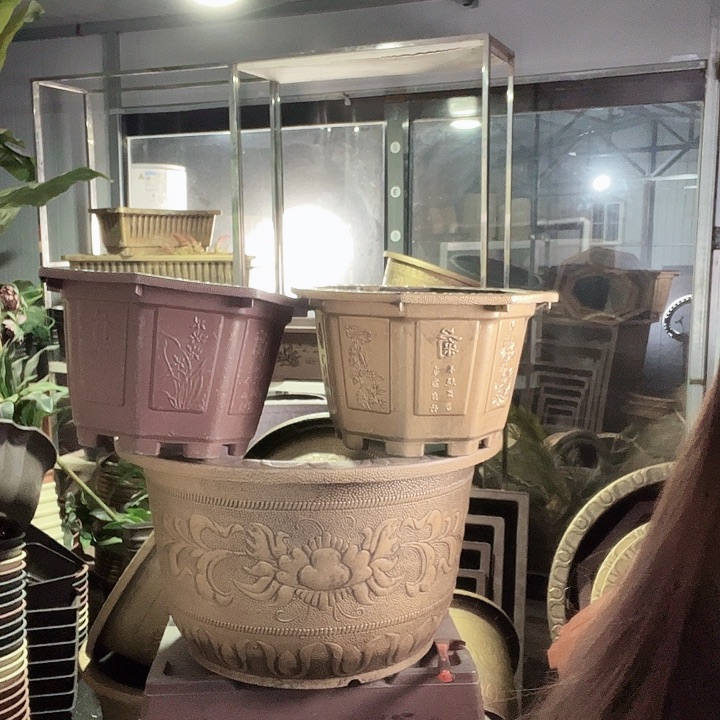 八角50四个紫砂色有孔