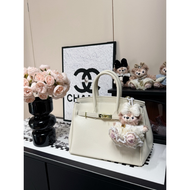 【美美子&Mia】bk25新款经典荔枝纹大容量手提凯莉包