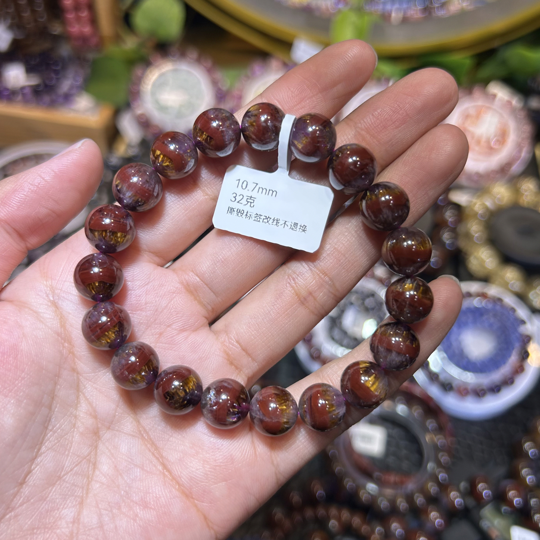 高品极光二三单圈聚宝盆10mm左右水晶手串