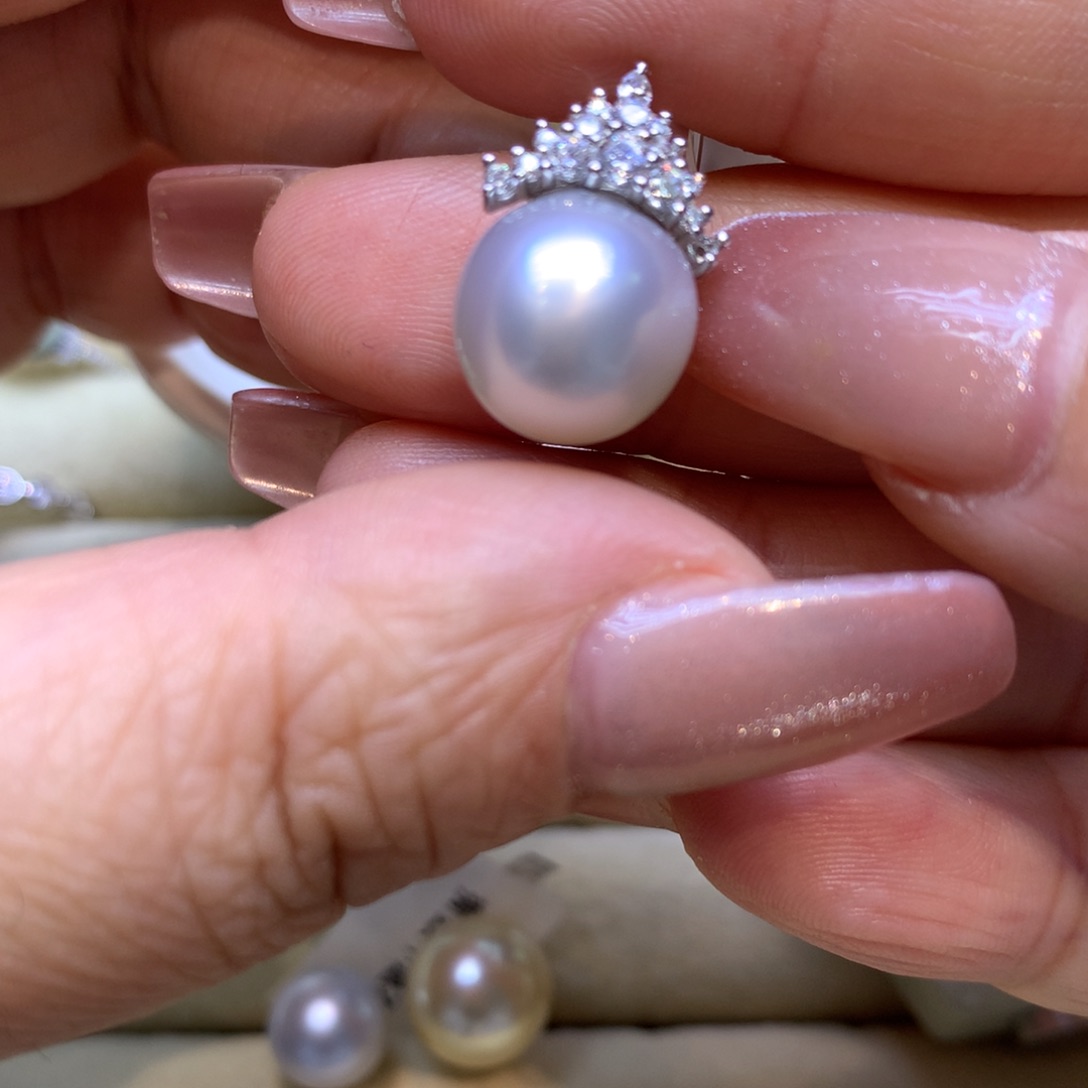 颈饰银S925镶嵌海水珍珠