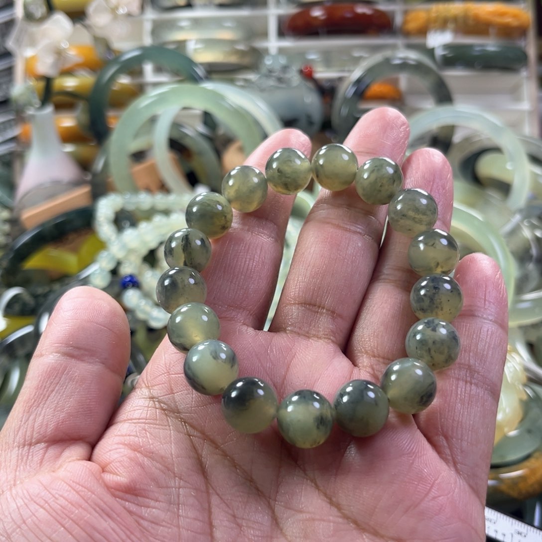 蛇纹石玉手串合金