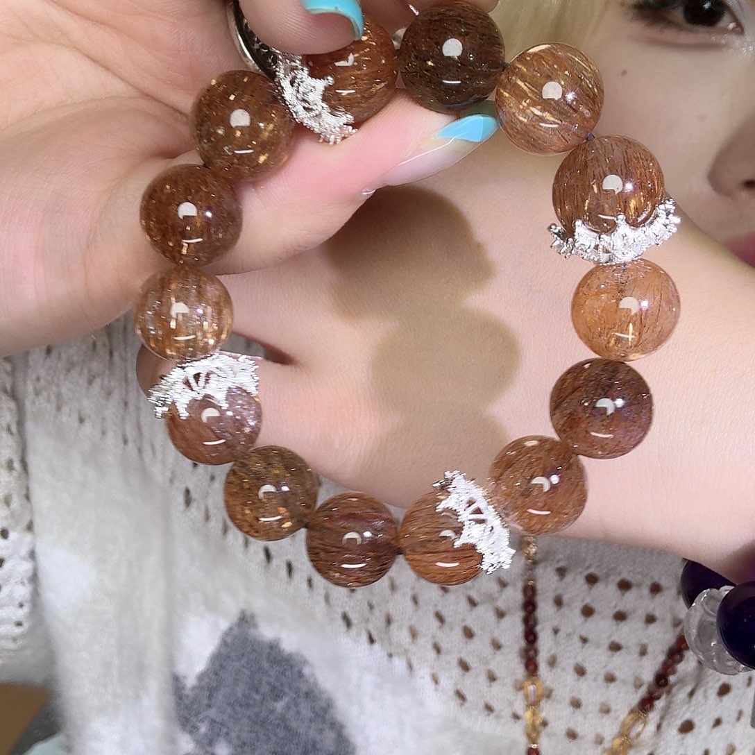 水晶手链合金黑糖10