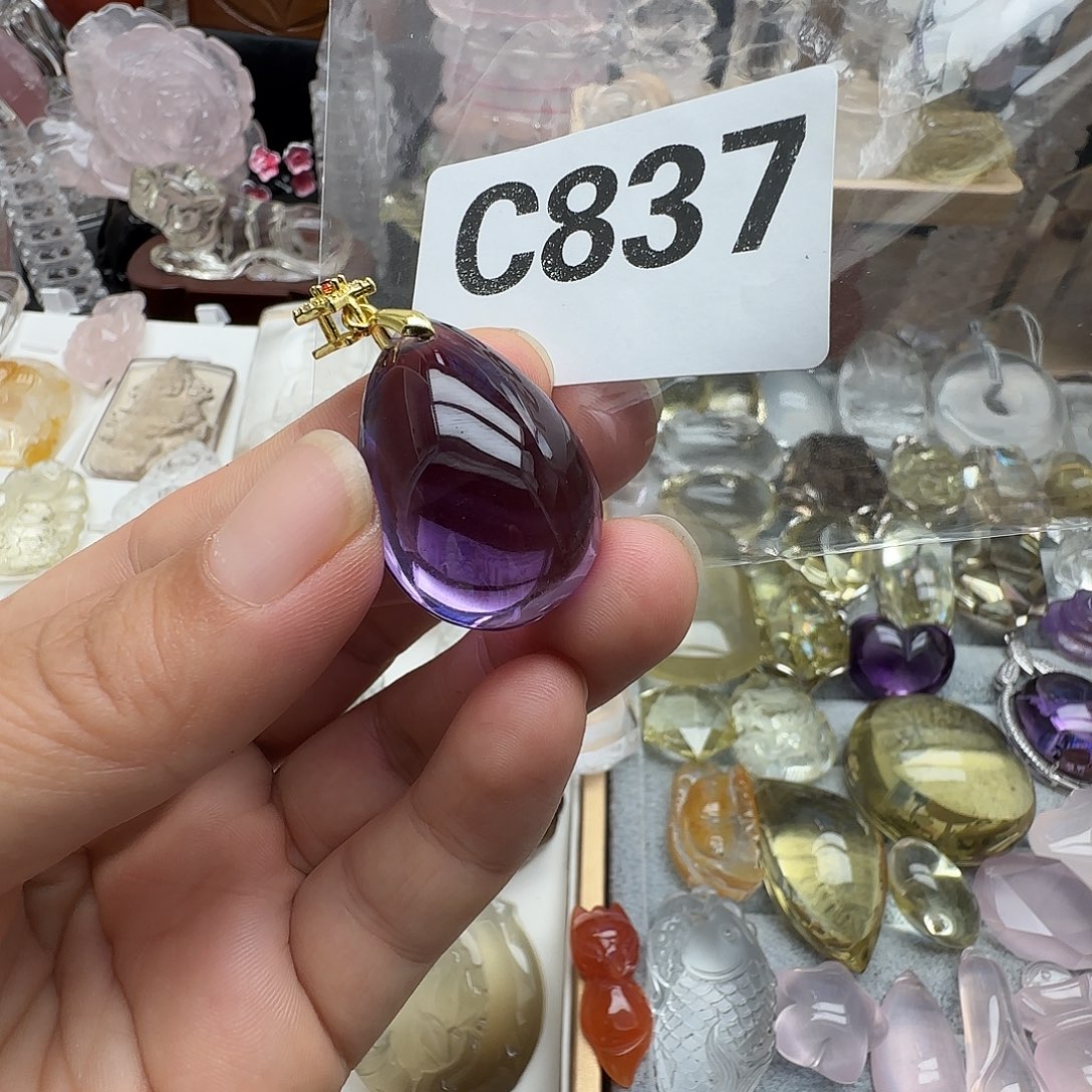 未镶嵌颈饰水晶雪***仗水晶吊坠837