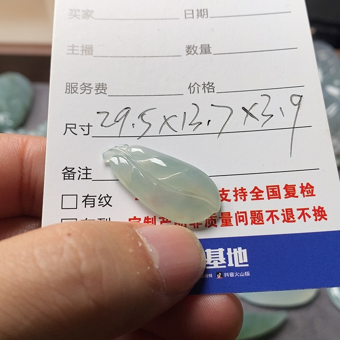 星***晨翡翠未镶嵌颈饰叶子