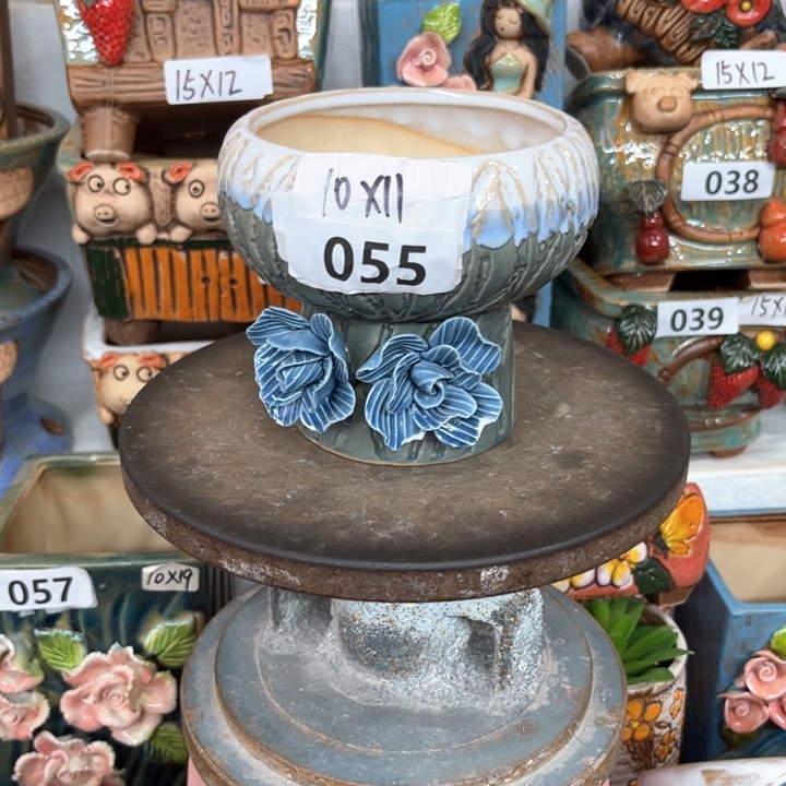 紫砂花盆粗陶材质多肉花盆