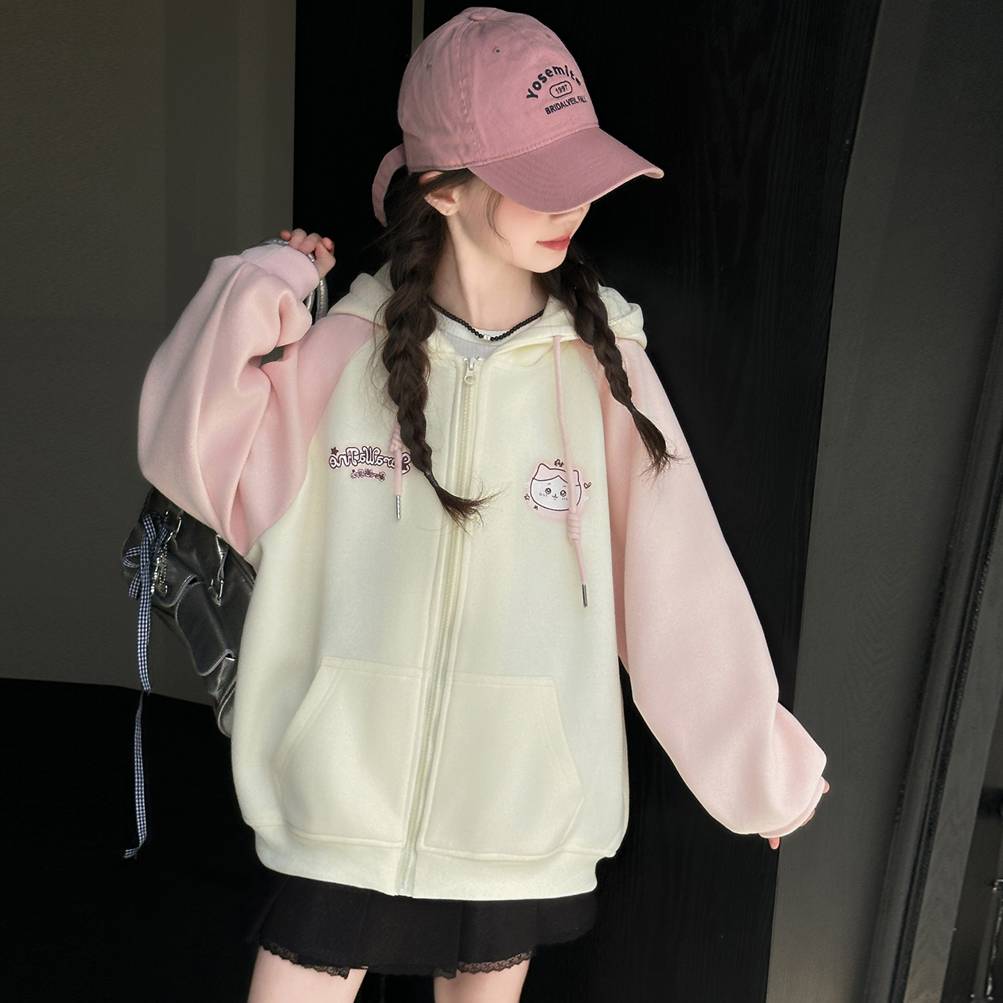 女童运动外套大童秋季洋气开衫卫衣儿童连帽上衣女孩2025春秋新款
