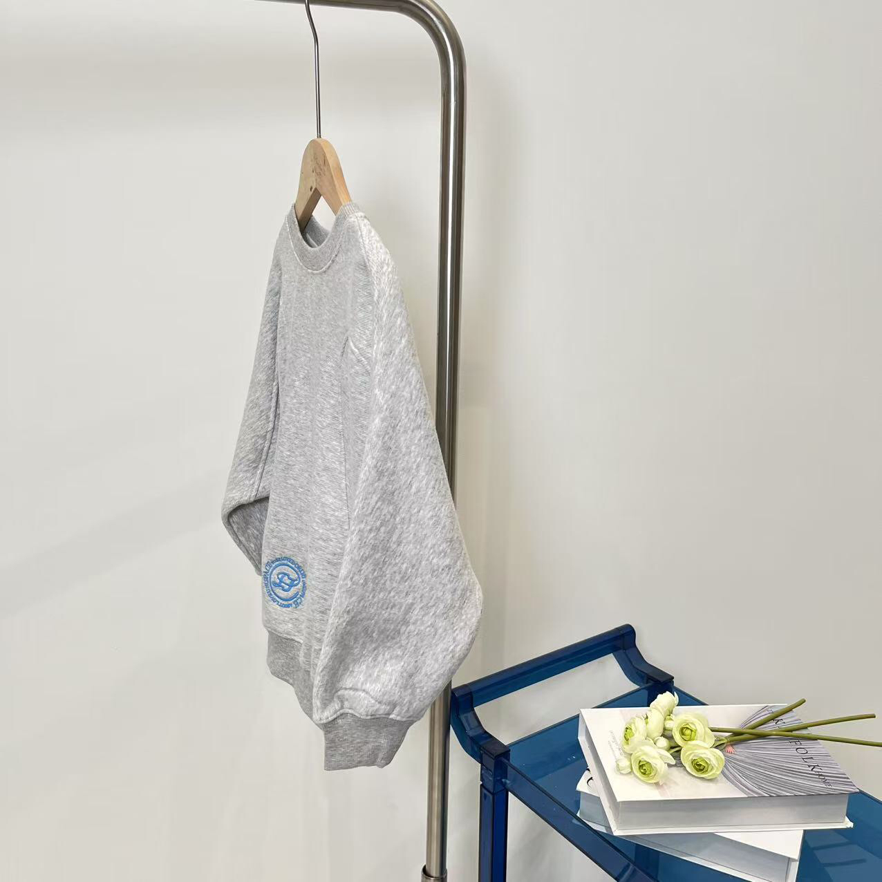 秋冬男童女童圆领卫衣淡花灰1261卓系