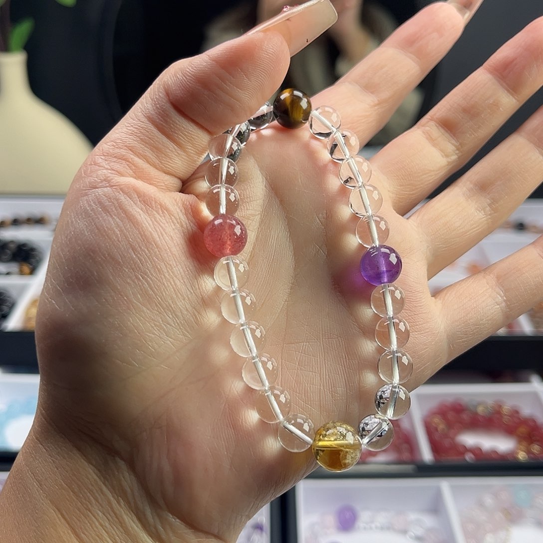 水晶手串未镶嵌水晶多宝7mm