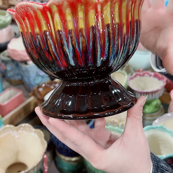 有孔，凑单福利满10元发货陶瓷多肉花盆！