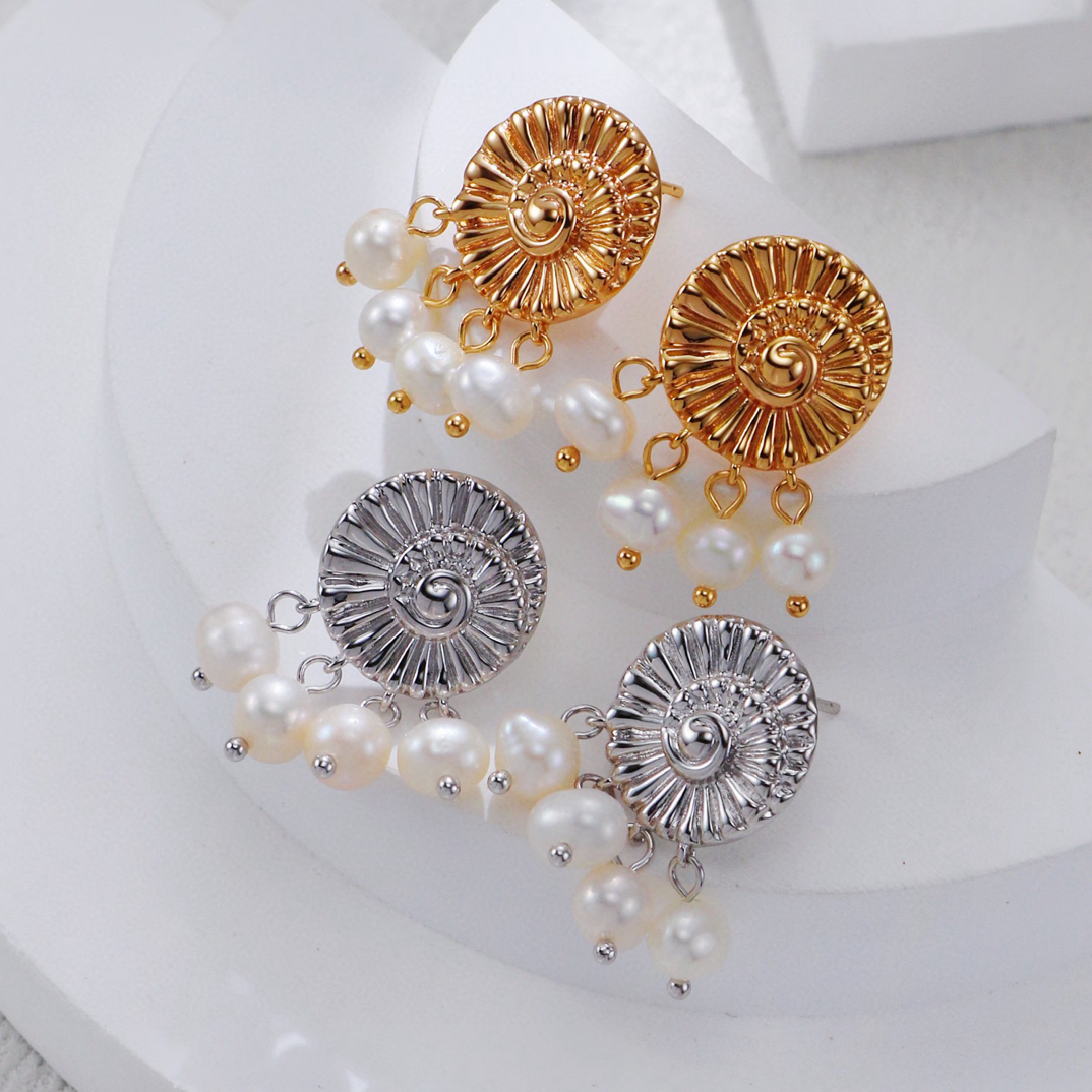 925银耳饰 S925银原创设计法式珠珠高级感文艺气质百搭耳环耳钉