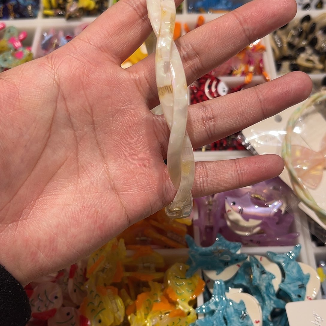 醋酸非金属米花色麻花发箍