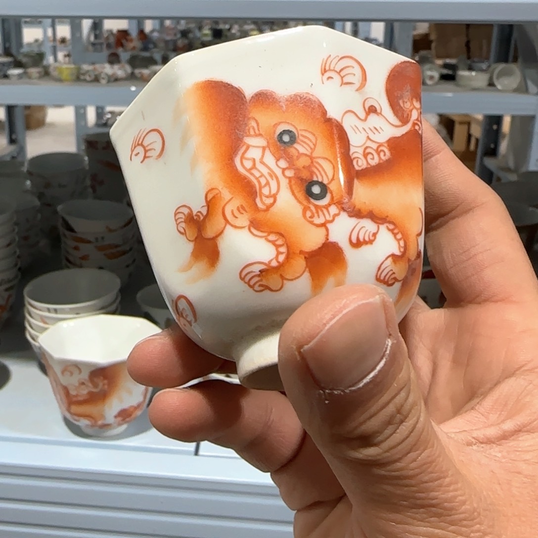 瓷片摆件手绘瓷器全部处理