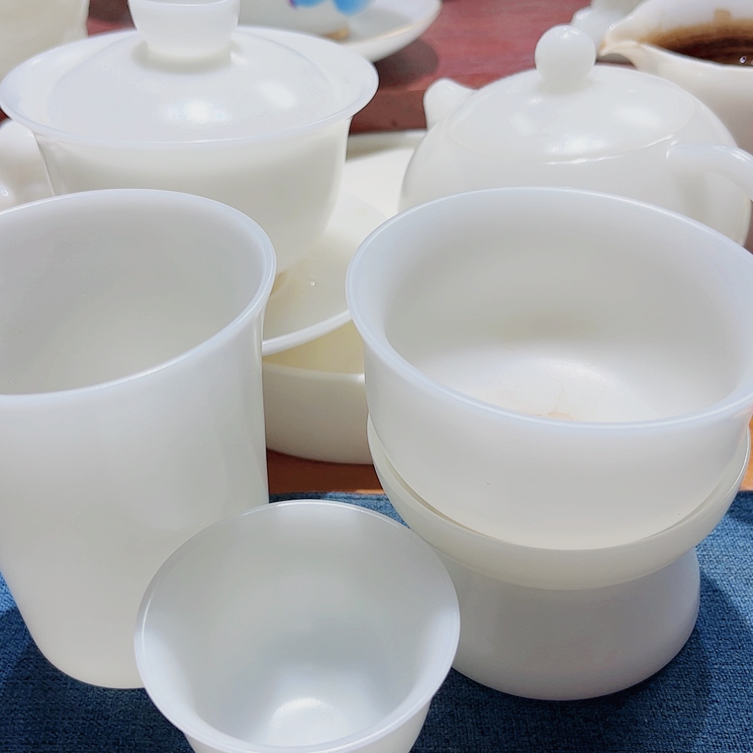 素烧璞玉1壶盖碗8杯套礼盒