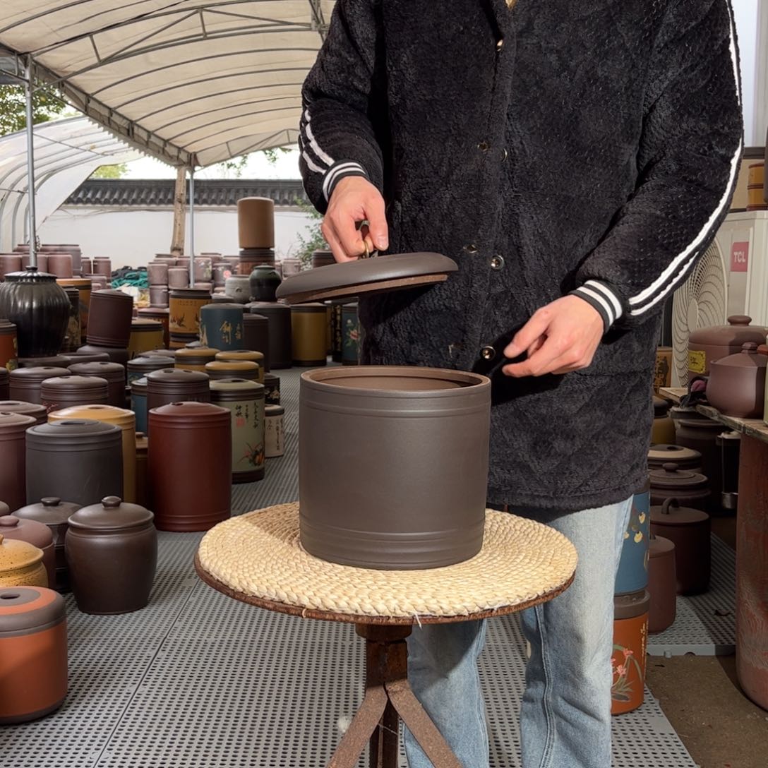 茶叶罐紫砂8饼茶叶罐