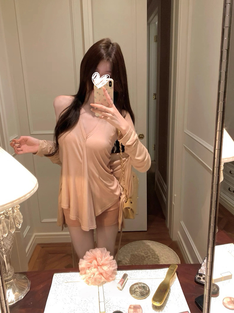 干枯玫瑰oni 开衫上衣女休闲裤温柔韩系两件套