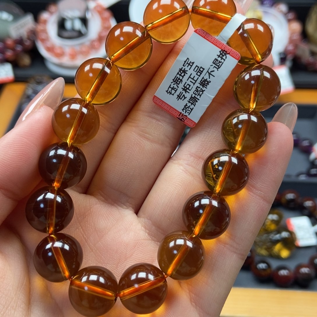 水晶黄水晶手串未镶嵌13mm