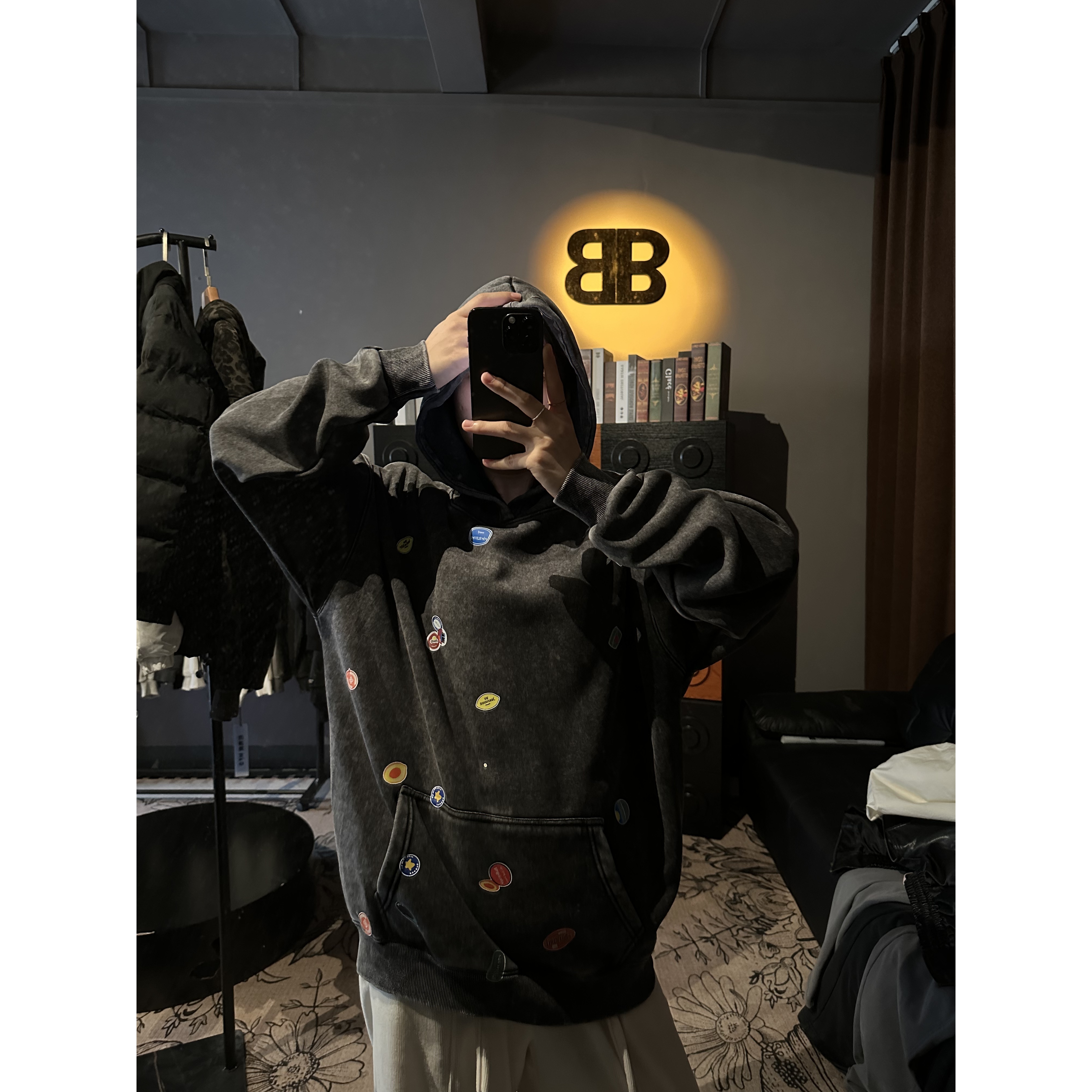 WGD林仔【8家满印】8家新款设计师原创连帽加绒卫衣A286