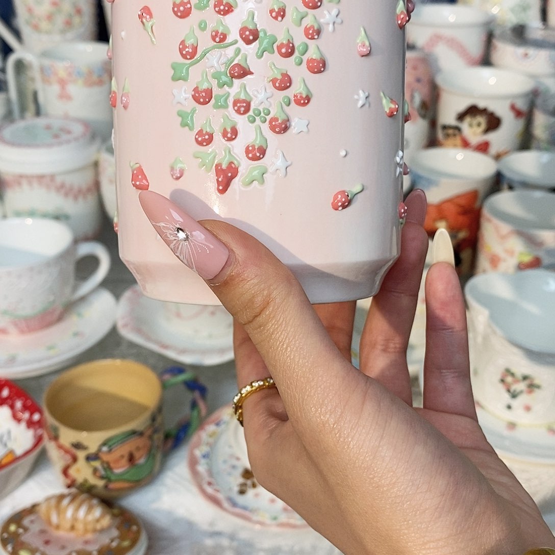 冬**颜景德镇纯手绘陶瓷杯子