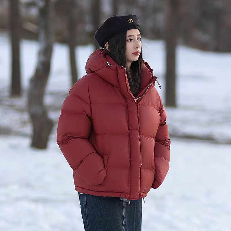 2024冬季90白鸭绒服女装上衣休闲百搭时尚外套加厚(HN8030)