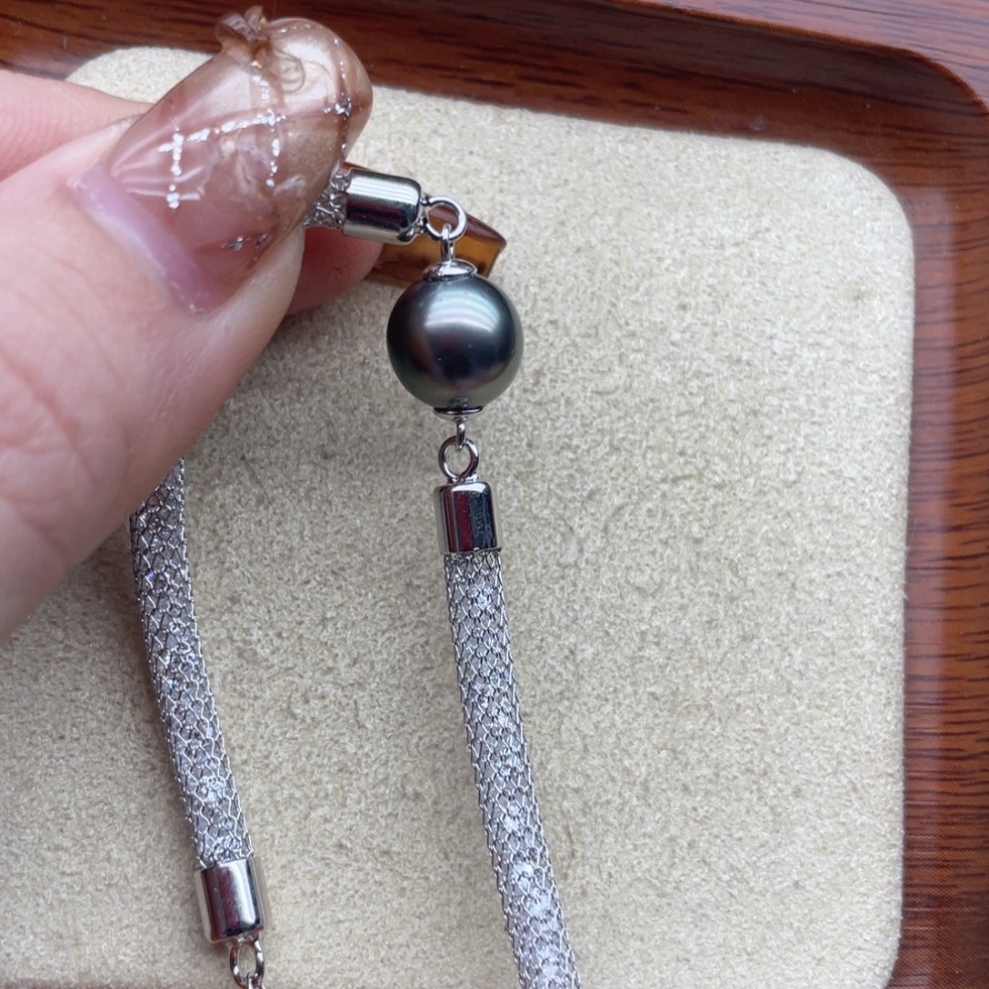 手链银S925镶嵌海水珍珠S69