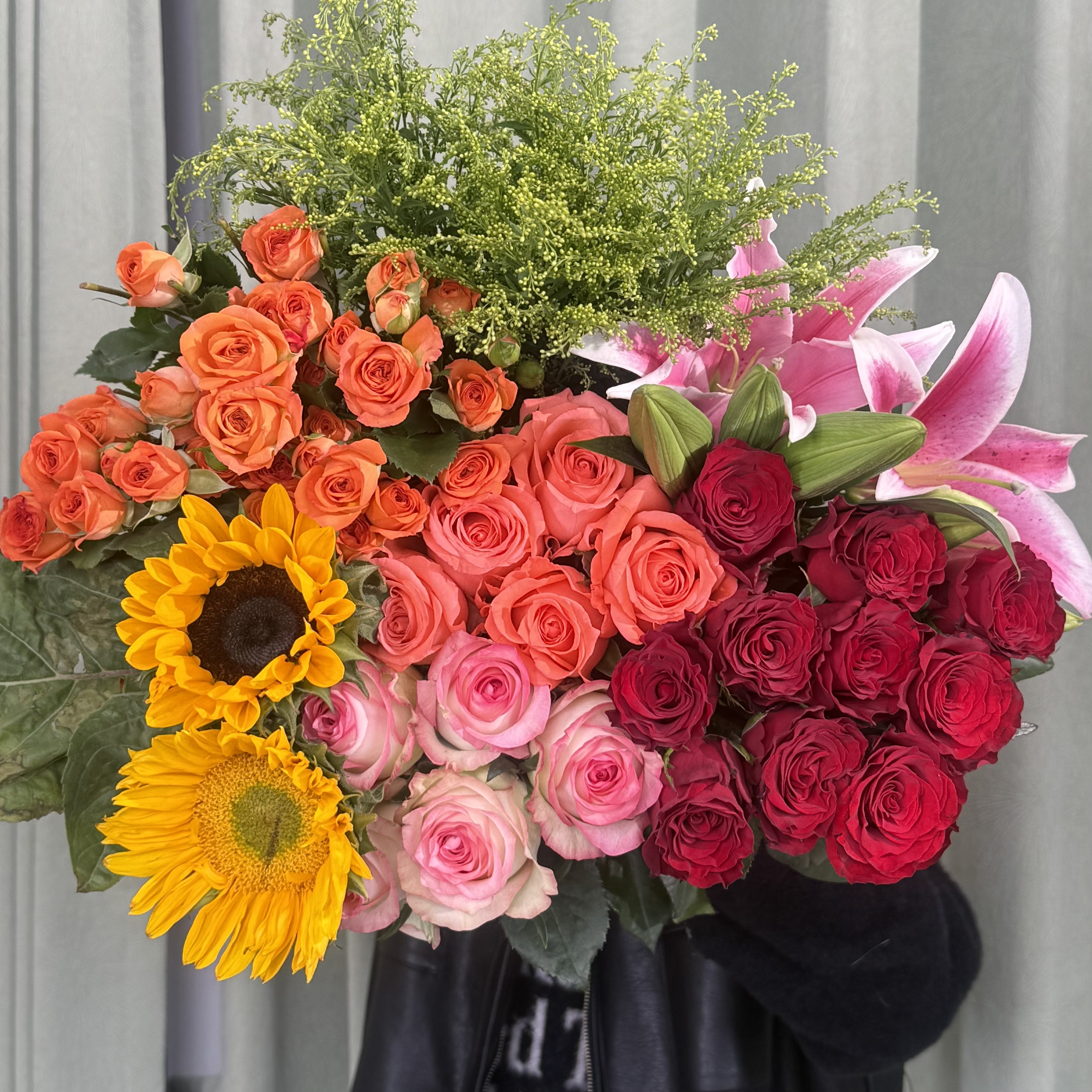 【百合玫瑰七件套组合】云南鲜花基地直发 鲜切花 客厅家居摆件插花