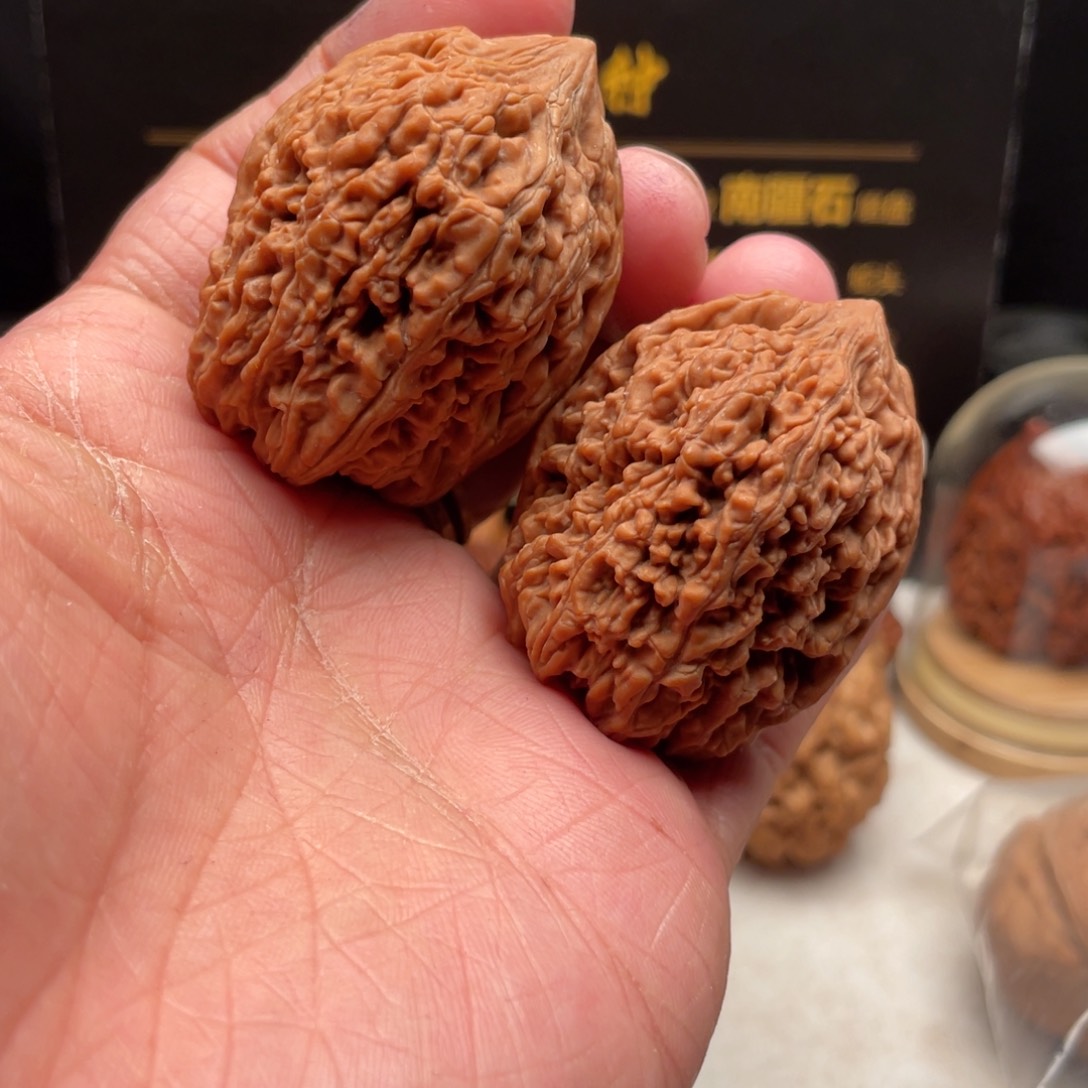 文玩核桃把件35尺全品大蒜头