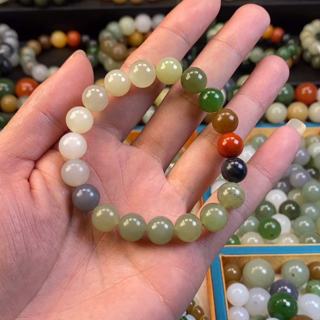 和田玉手串未镶嵌卡10福利多宝