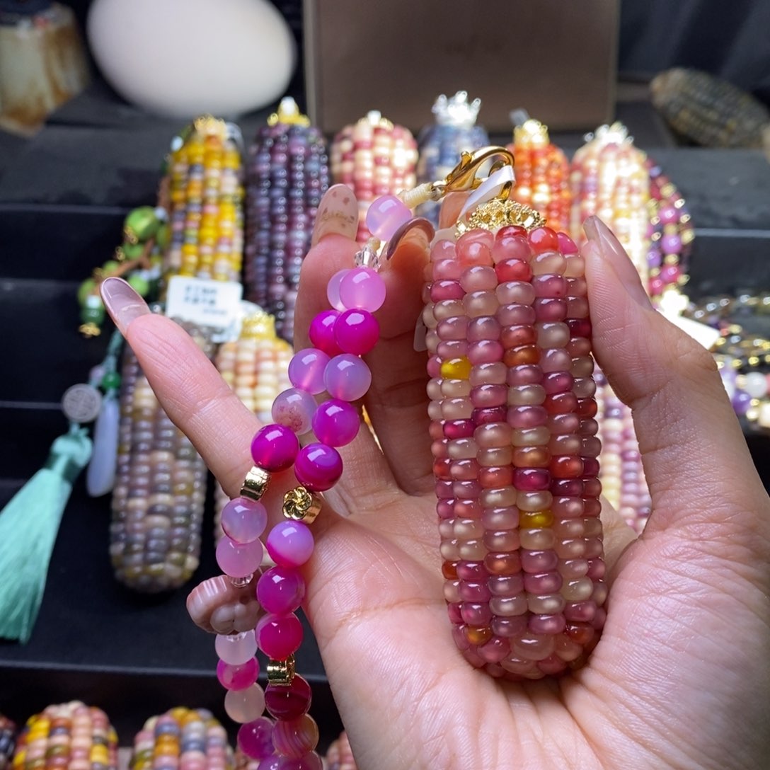 玉可**螂文玩玉米 草莓晶